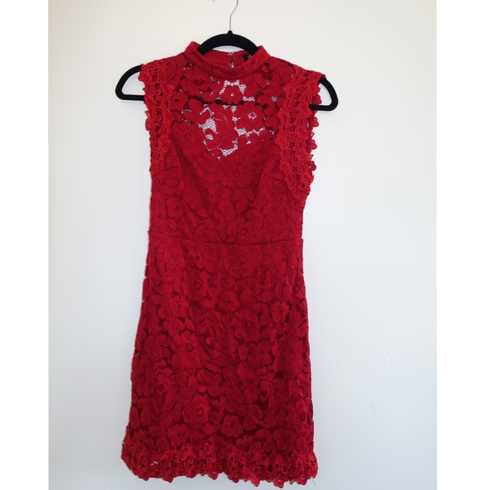 Forever 21 red backless dress, size S